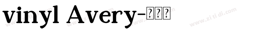 vinyl Avery字体转换